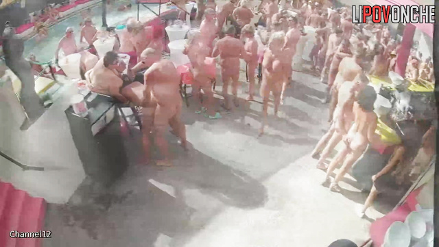 Old farts and milfs fucking in the pool right now