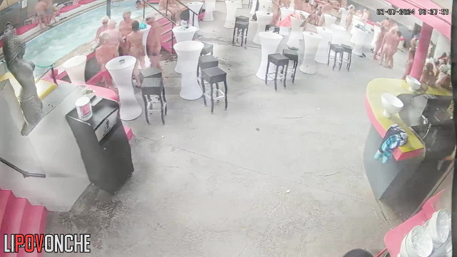 Old farts and milfs fucking in the pool right now