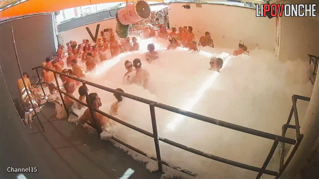 Closed Nudist Foam Party with Dancing and Fucking.