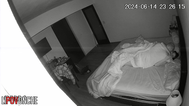 Tender and sensual sex of a couple on the bed before sleep