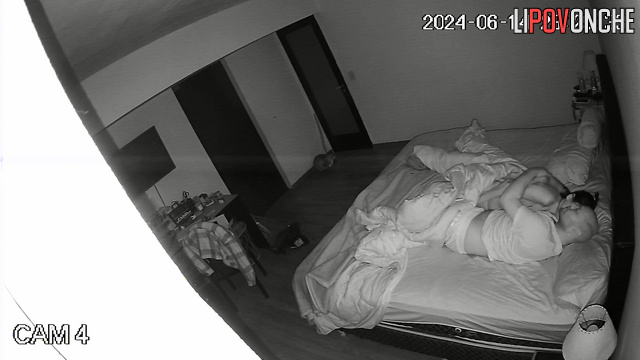 Tender and sensual sex of a couple on the bed before sleep
