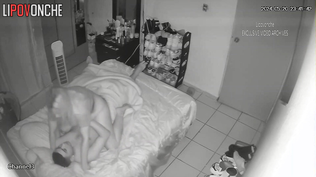 A couple fucked on a bed and the man finished inside