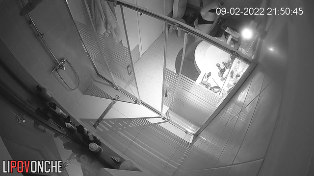 Hidden camera was installed in her pure shower stall