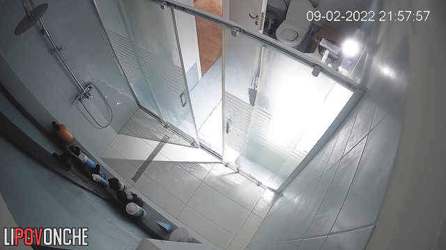Hidden camera was installed in her pure shower stall