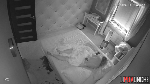 Blonde enjoying vibrator after awakening - home solo video