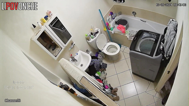 Neighbor installed a hidden camera in their bathroom