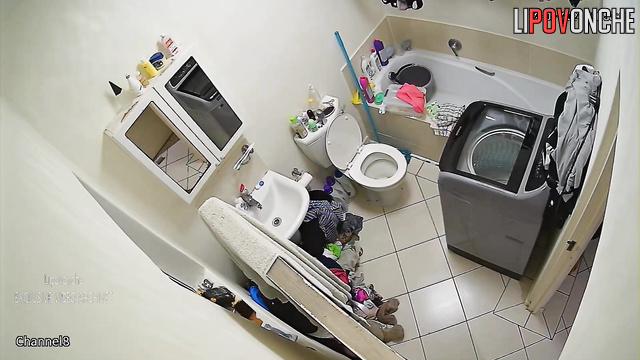 Neighbor installed a hidden camera in their bathroom
