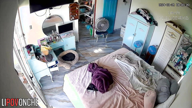 Bedroom hidden camera fixed interesting movements