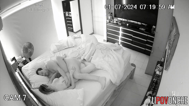 Babe hugging in the bed with her rich daddy (naked)