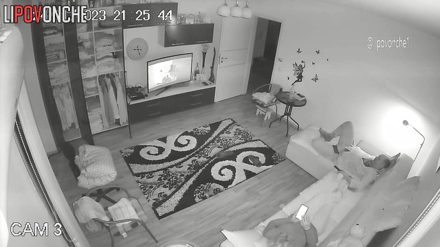 Hot missionary fuck on the floor after tv watching