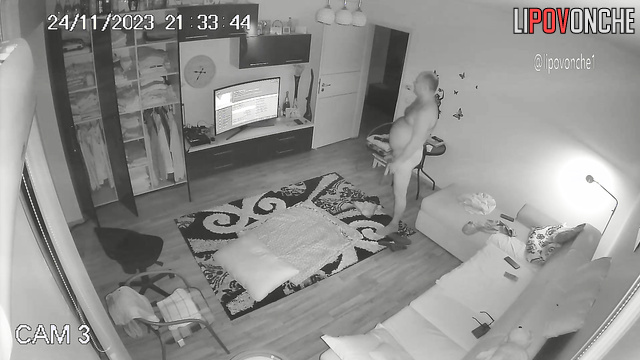 Hot missionary fuck on the floor after tv watching