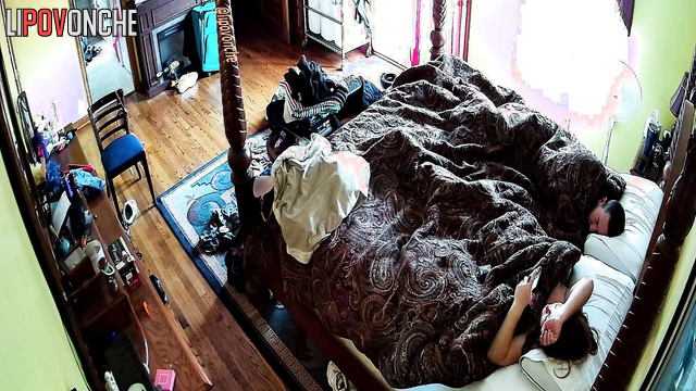 Girl slowly gets dressed after great sex with boyfriend