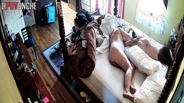 Spy hidden cam fixed fuck of two fat people (with fuck-machine)