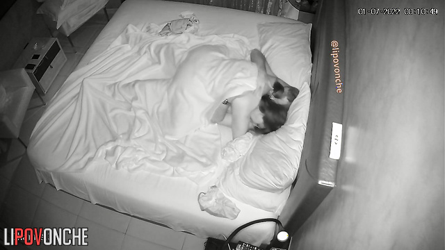 They had hot sex in the middle of the night in the bedroom