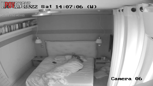 Lonely lady got an orgasm under the blanket, solo