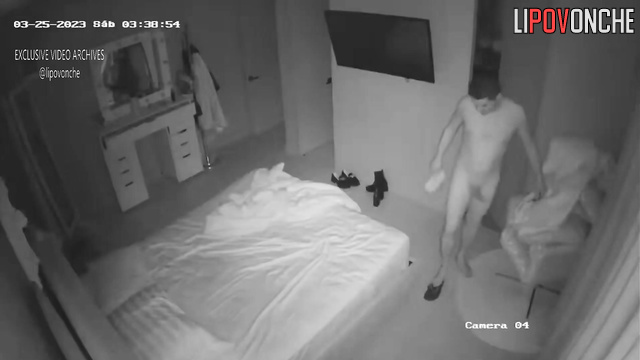 Girl getting cunnilingus in black socks / night video
