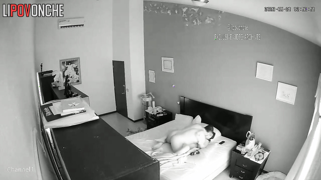 Couple enjoying hugging each other / bedroom scenes