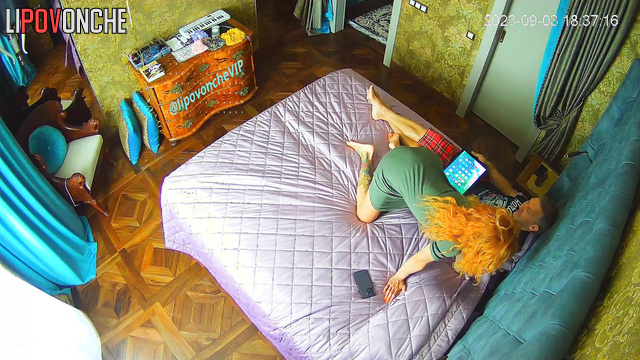 Couple hugging on the bed so sweetlt and tenderly