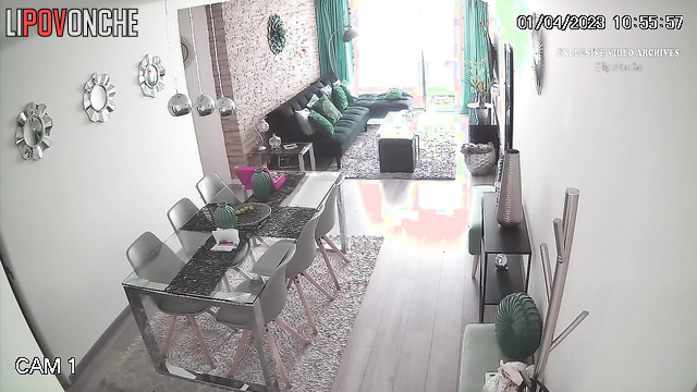 When she's home alone, she constantly walks around naked