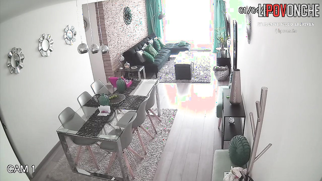 When she's home alone, she constantly walks around naked