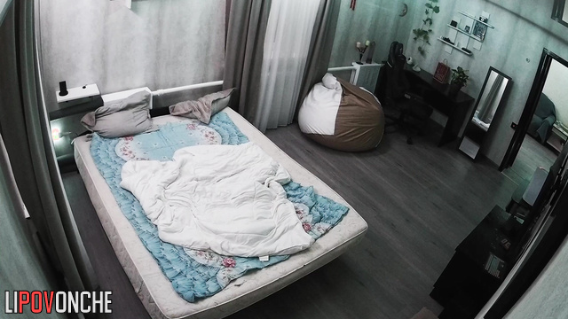 They flirting with each other on the bed - live