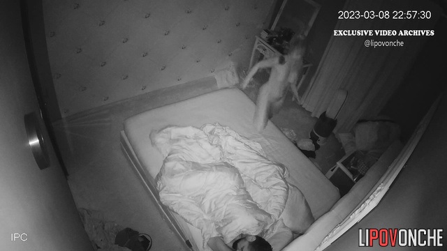Naked blonde making her husband perfect massage