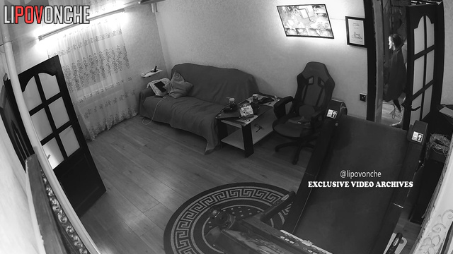 Simple evening of this couple (hidden living room cam)