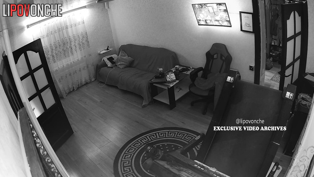 Simple evening of this couple (hidden living room cam)