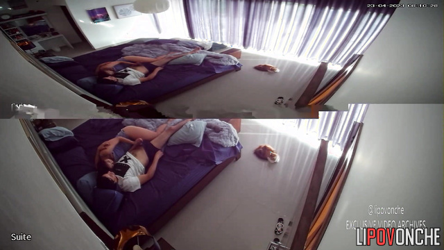 Bedroom sex scenes - couple enjoying romantic date