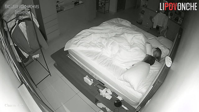 Hidden cam in the bedroom fixed a passionate sex