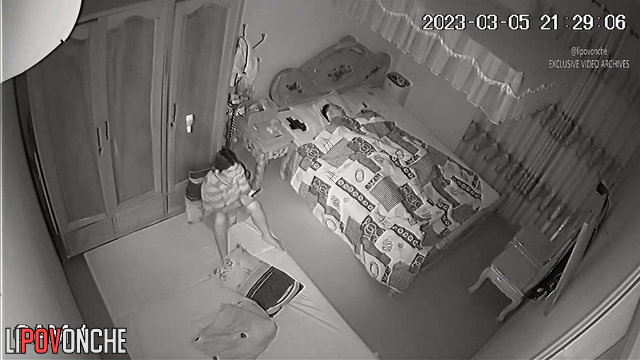 They fucking on the floor so as not to wake up a relative