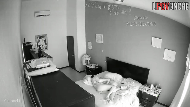 Tender hugging and fast sex after - bedroom tape