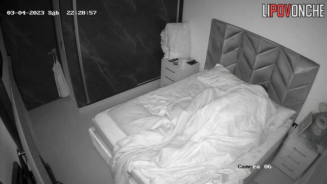 She is embarrassed to make a blowjob, so she doing it under the sheets