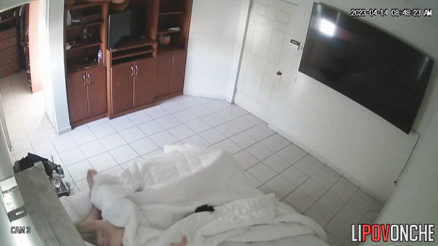 Naked woman masturbating and dreaming about a huge cock