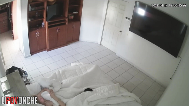 Naked woman masturbating and dreaming about a huge cock