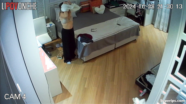 Young pretty girl undressing after school (watch the video)