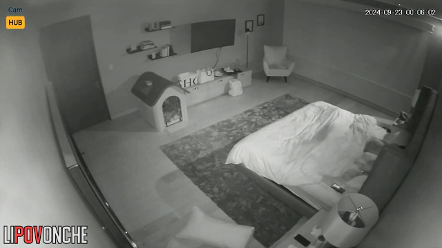 The wife is not distracted from looking at her phone as her husband fucks her.