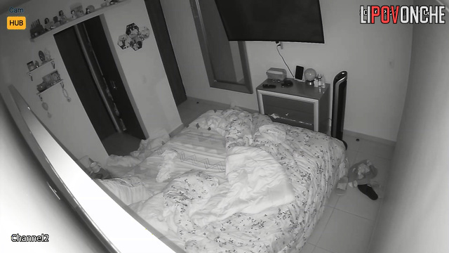 Hot footage: A husband wakes his Colombian wife up for a nightly portion of fucking.