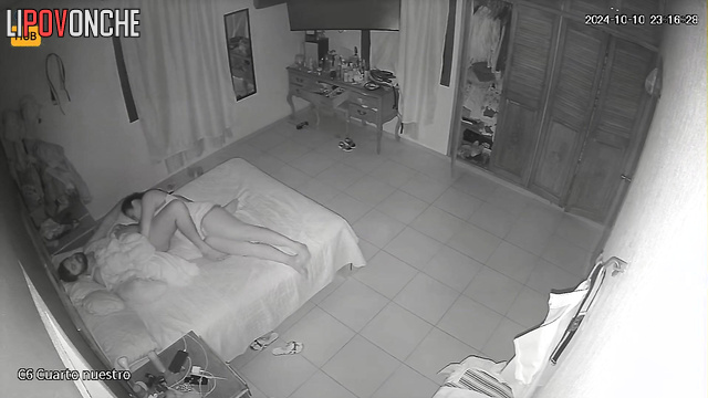 Brunette gave a blowjob to a man and then fucked him herself until he came inside her