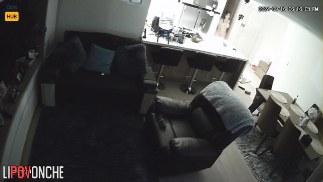 Passionate fuck in living room (she loves watching her masturbation)