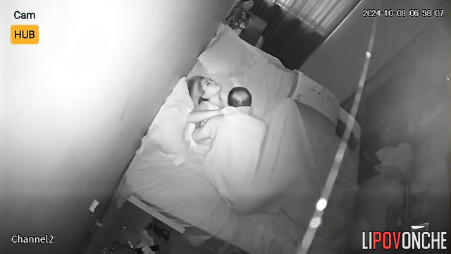 Lovers’ bedroom passion fixed by someone on hidden cam
