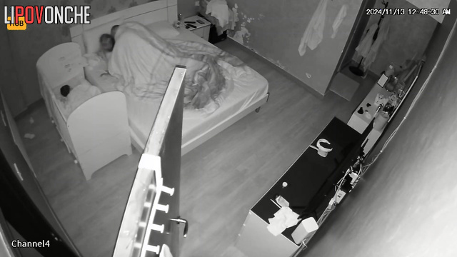 Lovers’ steamy bedroom scene fixed by hidden camera