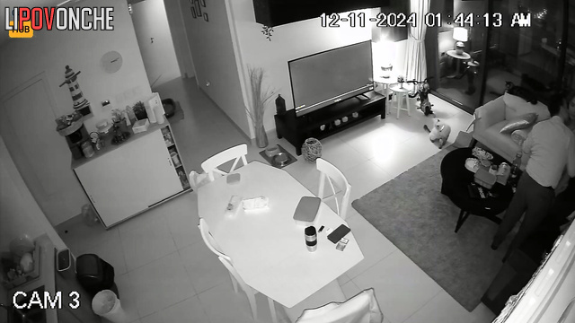 Rich guy kissing sexy prostitute (night hot video)