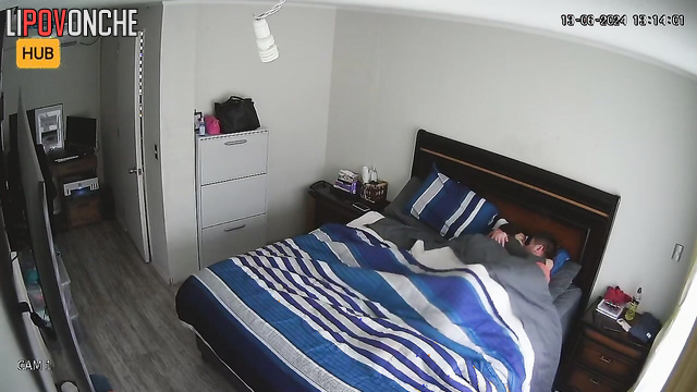 Couple’s bedroom love affair caught on hidden cam