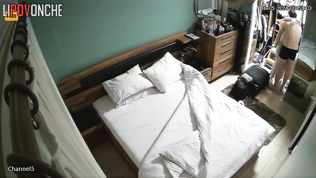 Lovers’ romantic bedroom moment fixed by hidden camera