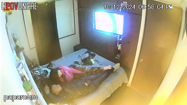 Hidden cam recorded passionate bedroom encounter