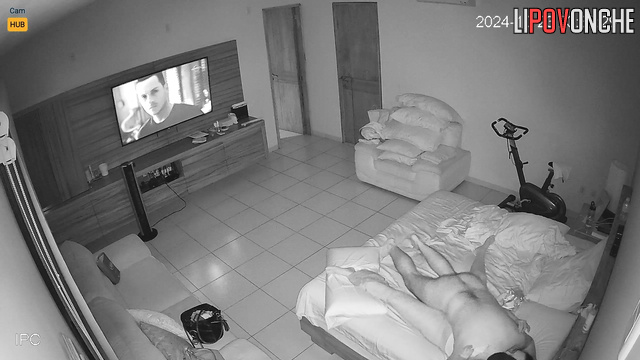 She stopped watching TV as soon as he touched her