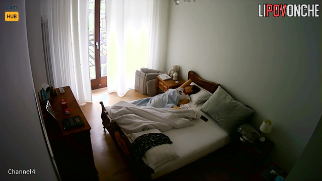 Solo sex scene in Baku - brunette masturbating under the blanket