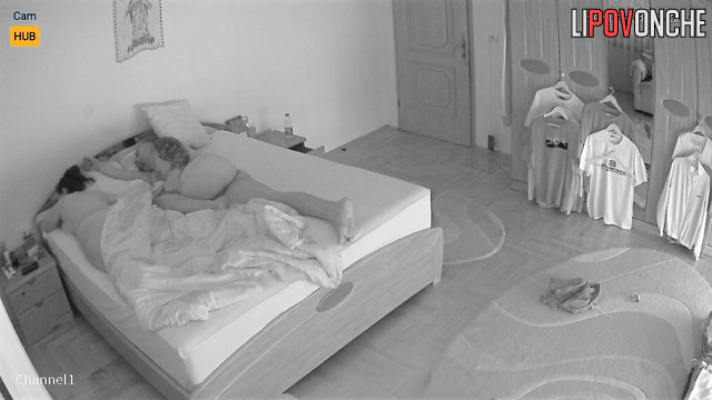Big beauty woman relaxing after amazing sex, cool tape