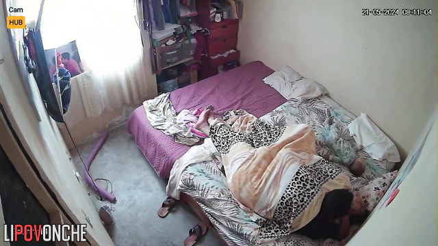 Ex-husband taesing her so long under the blanket